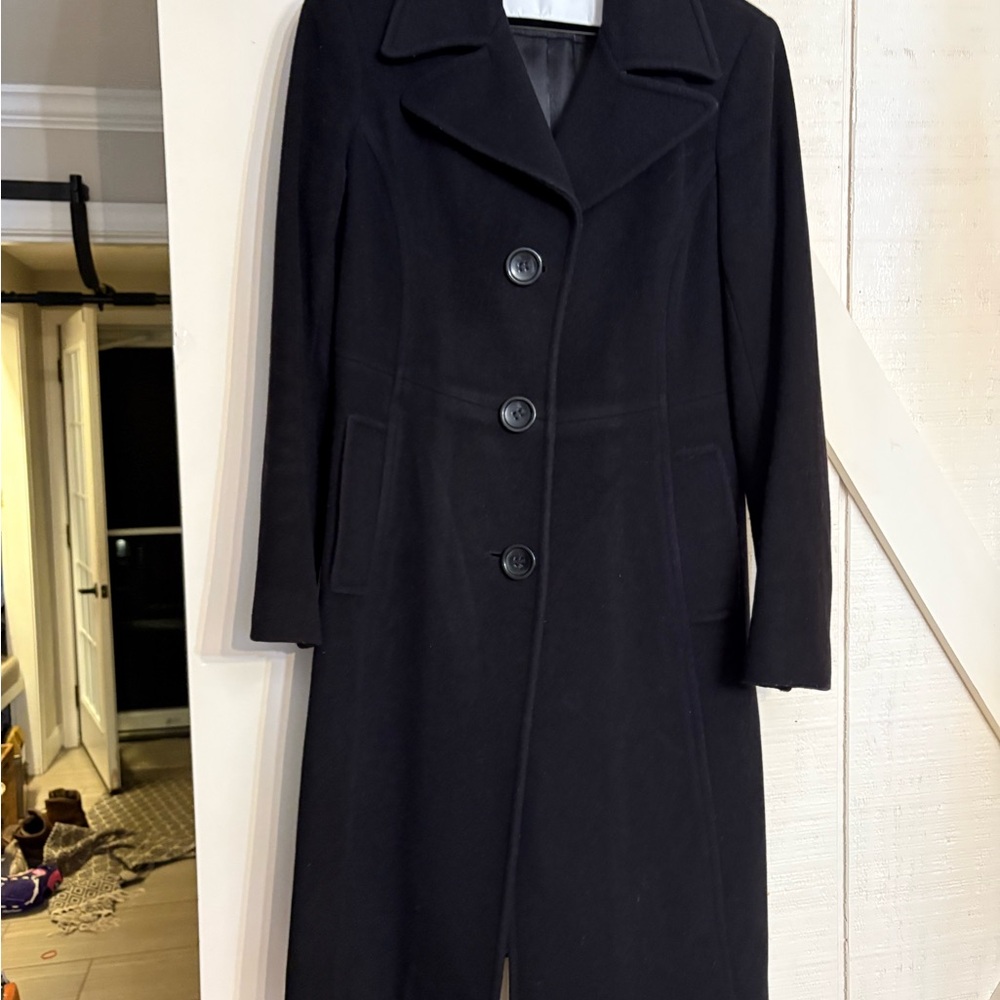 DKNY Classic Black Trench Coat